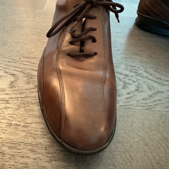 Men's Brown Leather Shoes - Picture 6 of 15